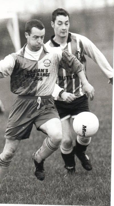Crettyard United player driving forward with the ball
